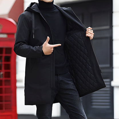 Lucas - Casual, thick, waterproof jacket with hood for men