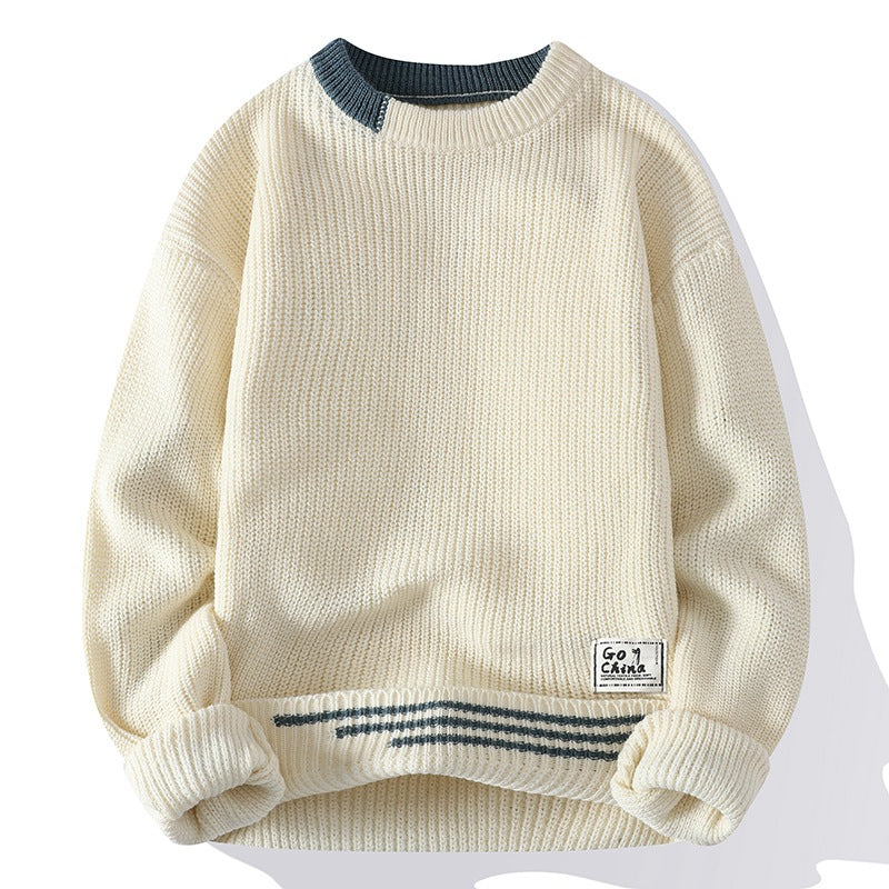 Arthur - Modern Sweater with Round Neck for Men