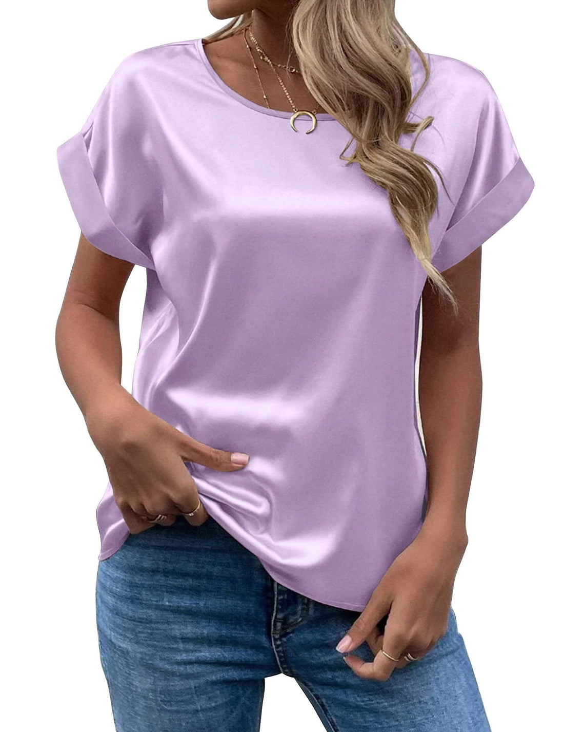 Annalise - Top casual de manga curta para mulheres