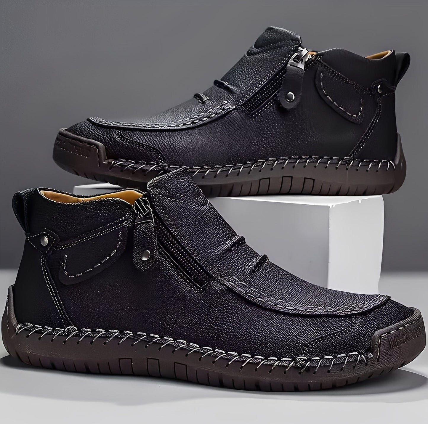 Ferdie - Sapatos de Conforto Modernos com Fecho para Homens