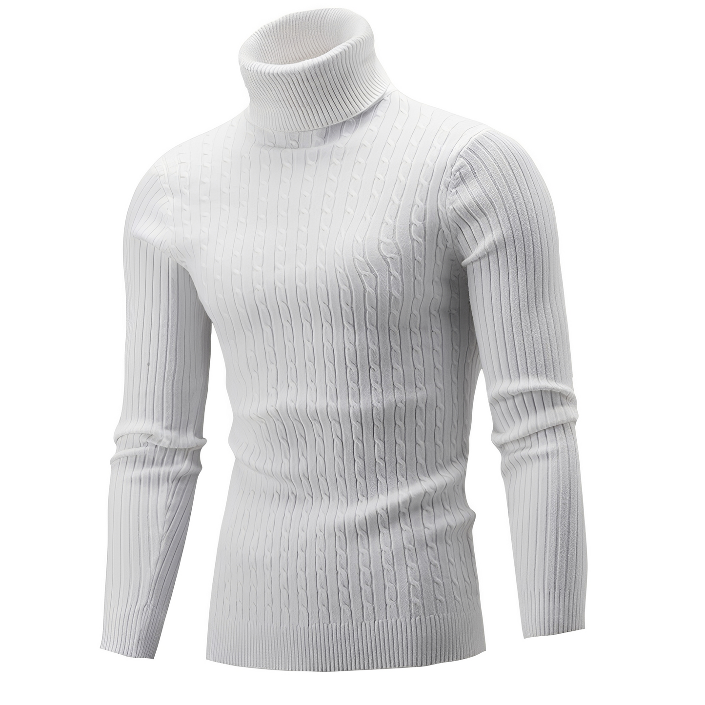 Patrick - Elegant Knitted Sweater with High Collar for Men