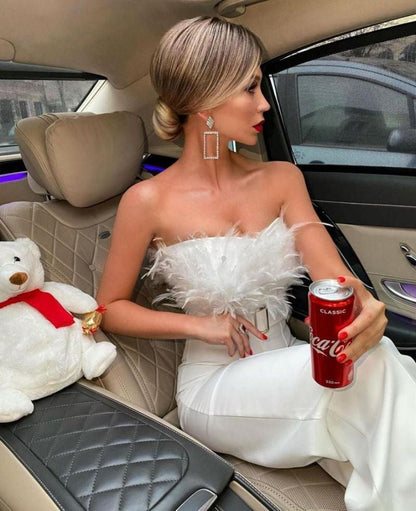 StyleLeap - Elegante Macacão com Top Tomara-que-Caia