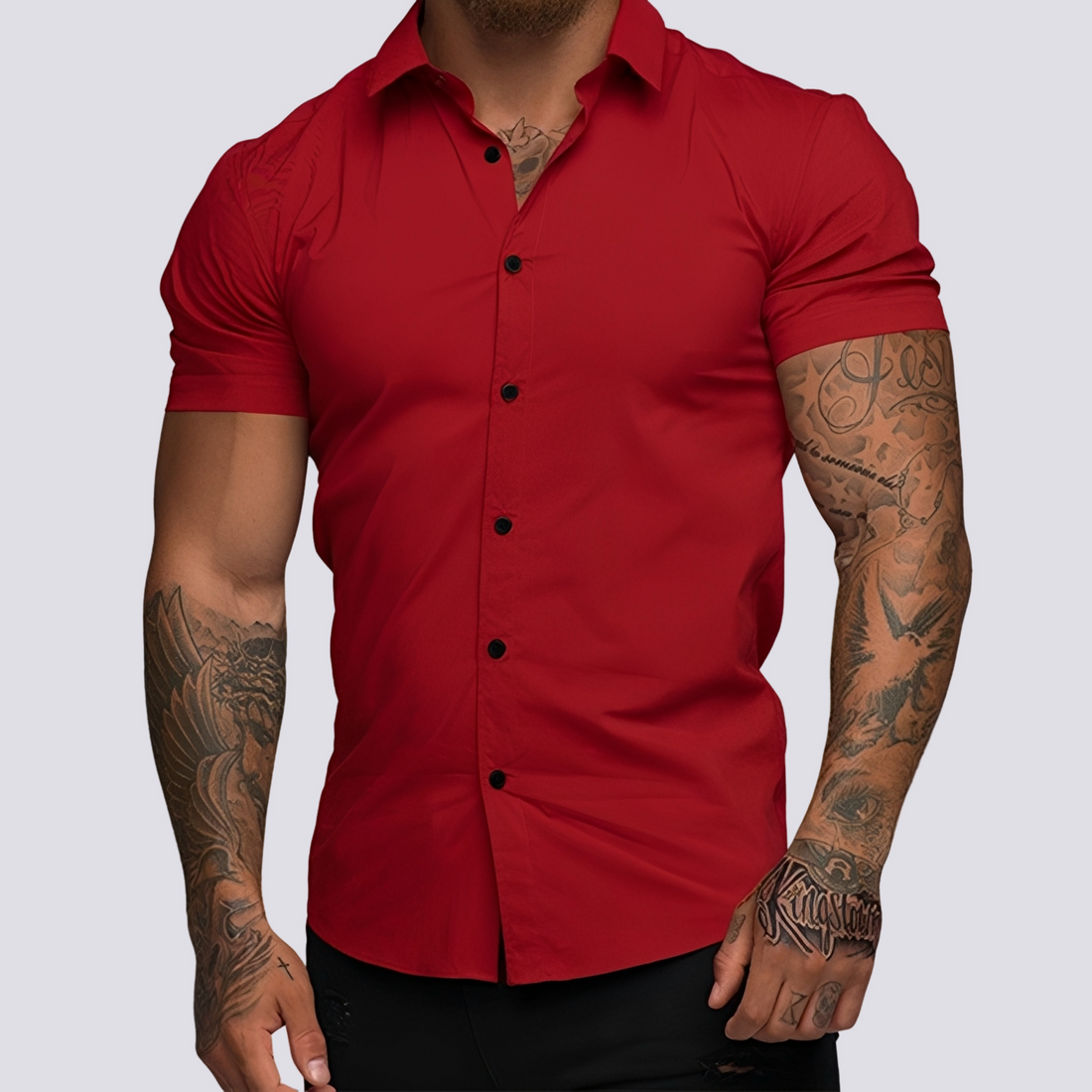 Lukas - Camisa com Lapela Elástica