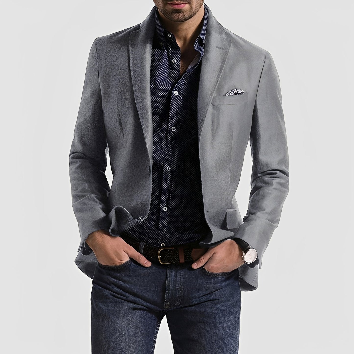 George - Elegant Blazer with Two-Button Closure for Men