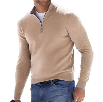 Nash - Suéter casual com meio zíper