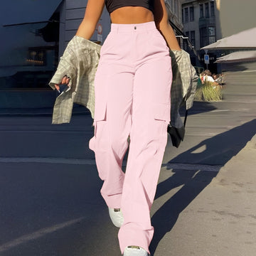 Sophie - Calça cargo casual de cintura alta para mulheres
