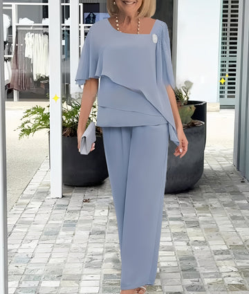Leah - Conjunto elegante e folgado de duas peças para mulheres
