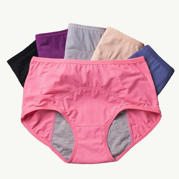 Cuecas de Cintura Alta Anti-Vazamento - Tamanhos Grandes - Conforto Máximo e Proteção Segura