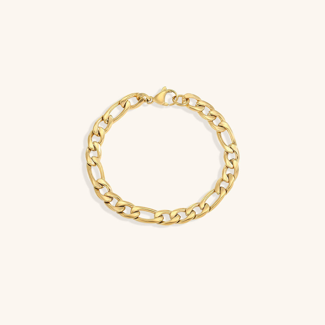 Saturno - Bracelete em corrente dourada