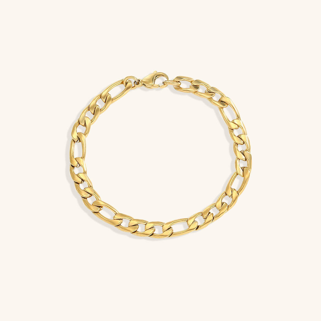 Saturno - Bracelete em corrente dourada