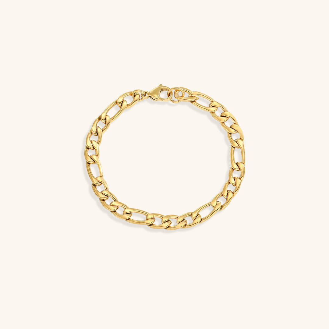 Saturno - Bracelete em corrente dourada