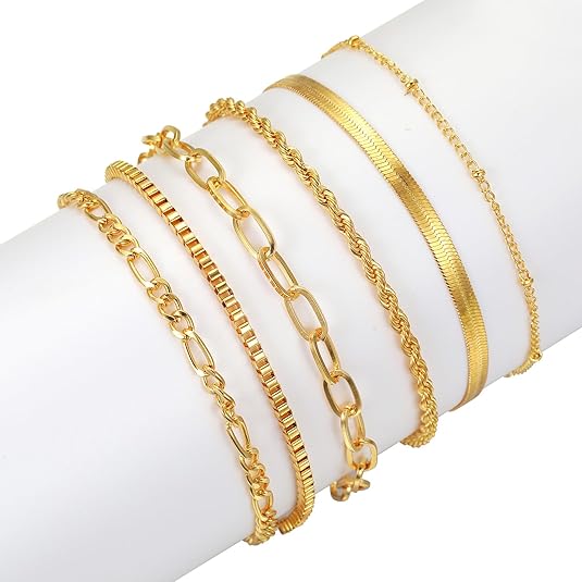 Paige – conjunto de 6 braceletes multicamadas