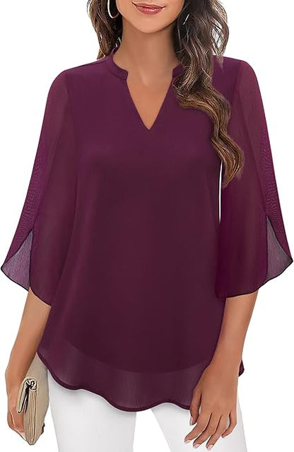 Brianna - Bluse mit offenem Ärmel und elegantem Schwung