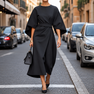Clare - Maxi Kleid com Cordão na Cintura
