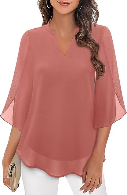 Brianna - Bluse mit offenem Ärmel und elegantem Schwung