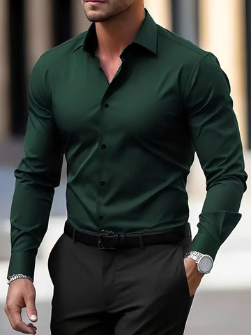 Jeremy – Camisa de Manga Longa para Homens – para ocasiões casuais e formais