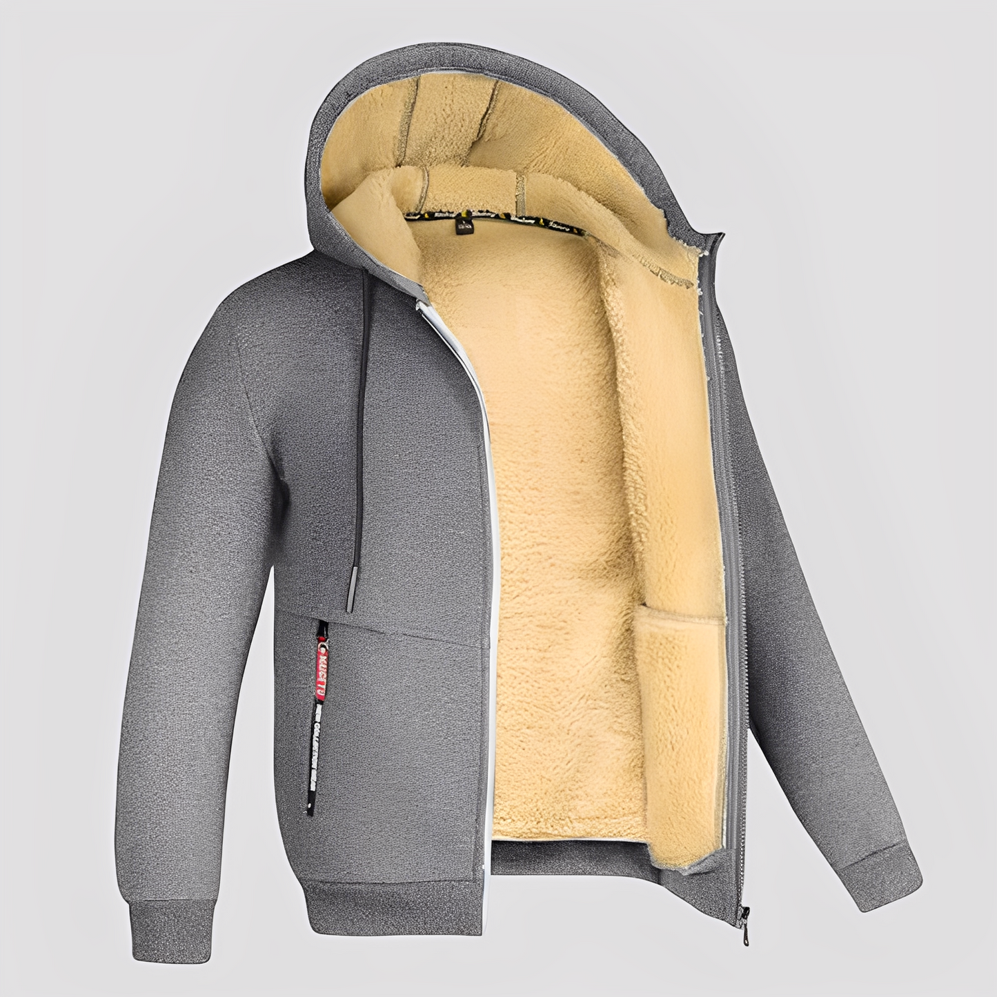 Waldo - Einfacher Kapuzenpullover mit Fleece-Futter für Herren