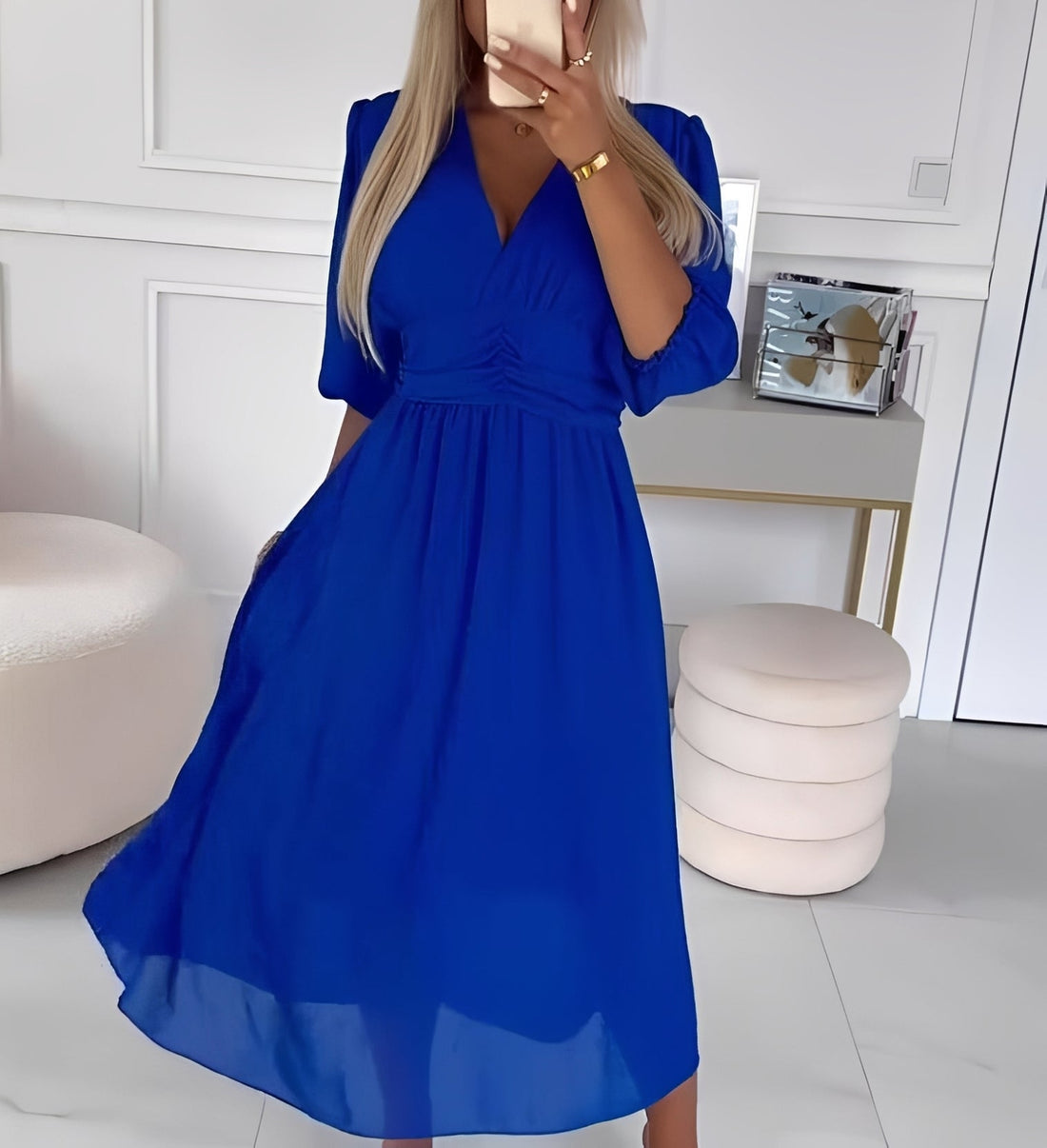 Aysha - Vestido Midi de Manga Longa