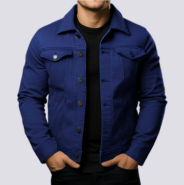 Layton - Jaqueta jeans casual para homens