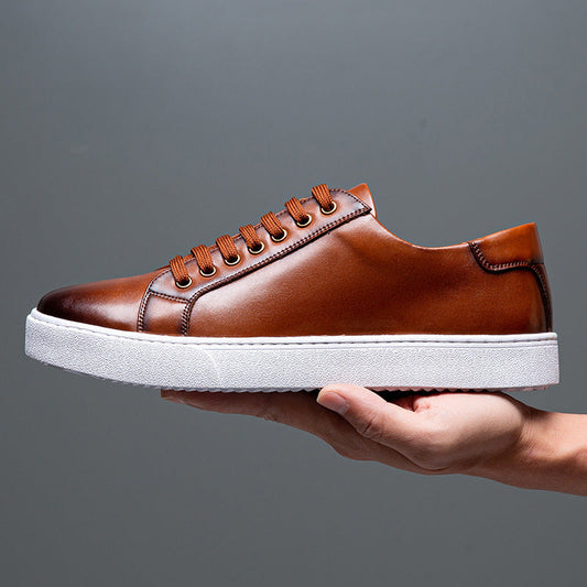 Daniel - Casual brushed leather sneaker for men