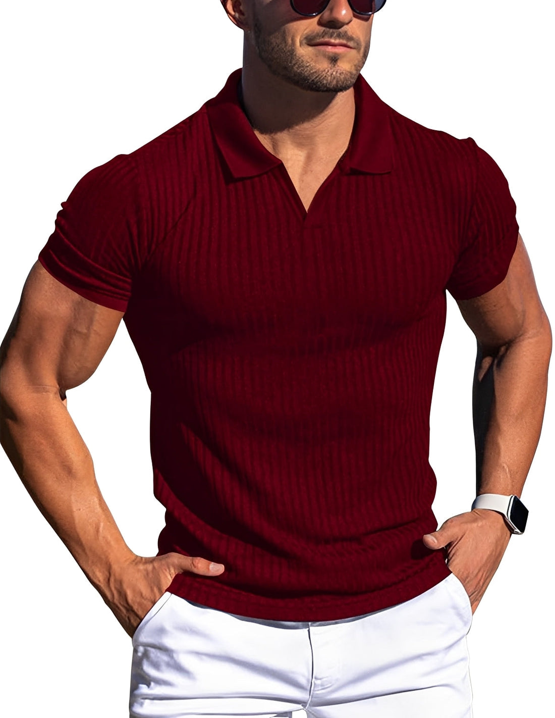 Zack - Camisa polo casual slim-fit para homens