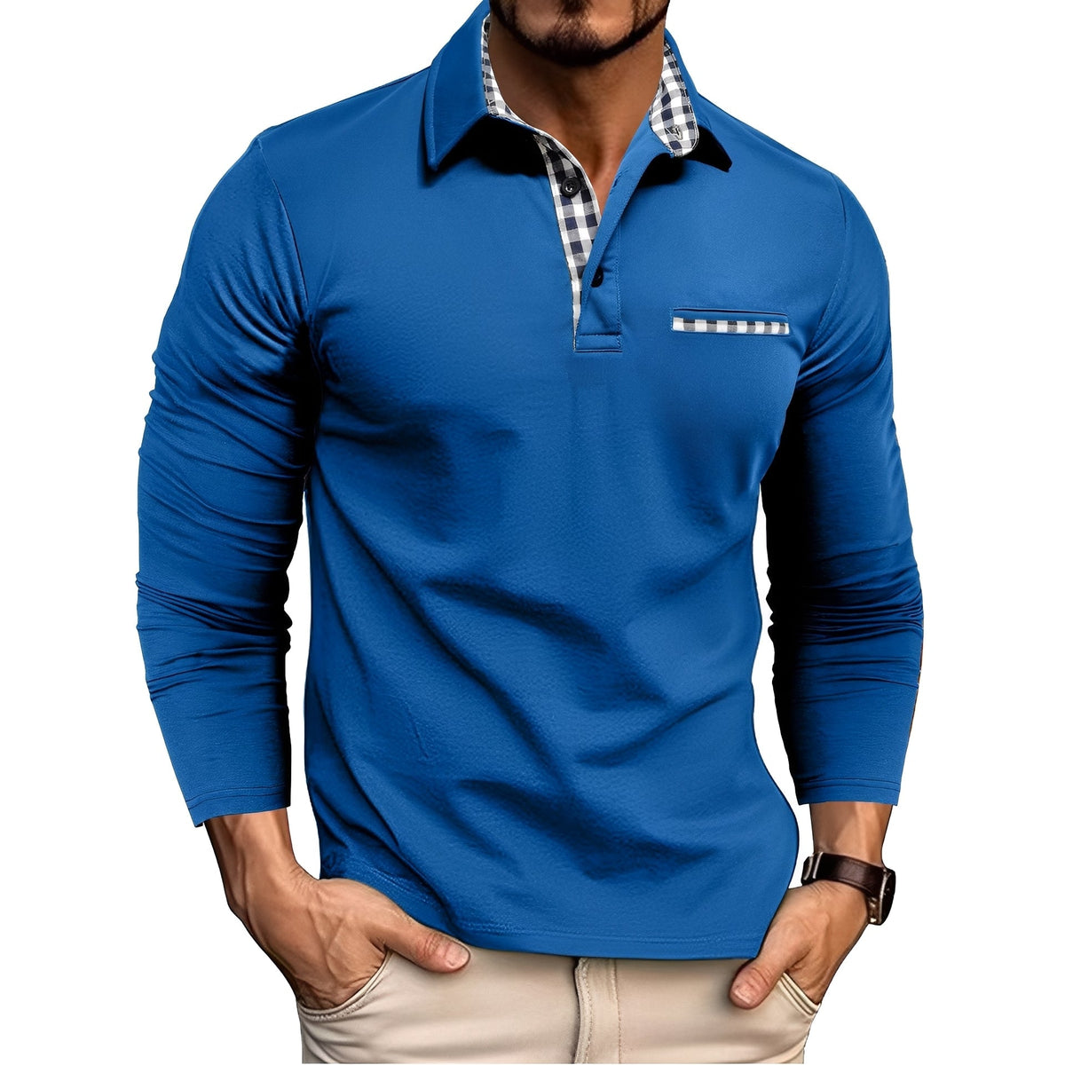 Jimmy - Camisa de mangas compridas, quente e casual