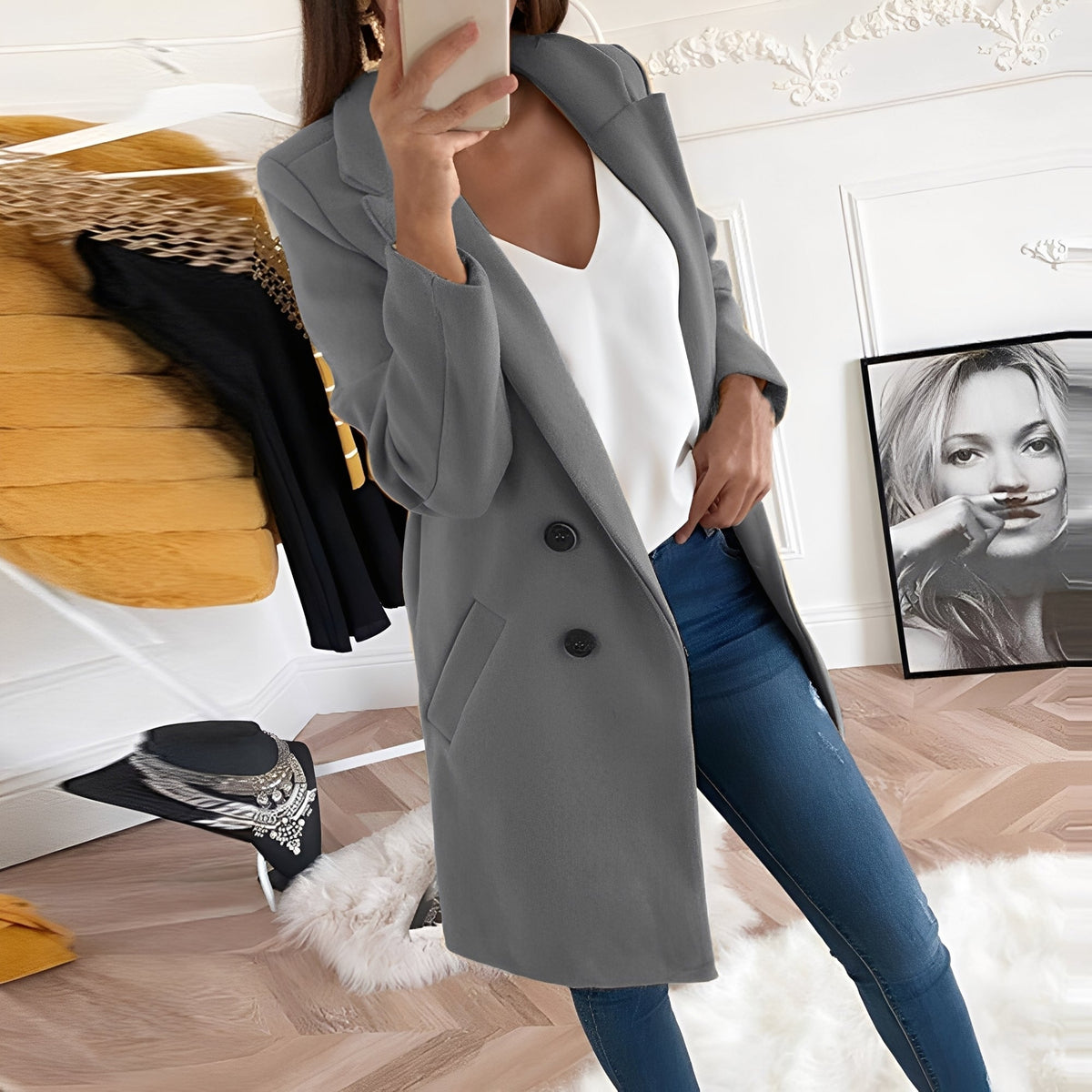 Chantal - Manto de Inverno Elegante Feminino