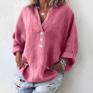 Sandra - Camisa casual de manga comprida para mulheres