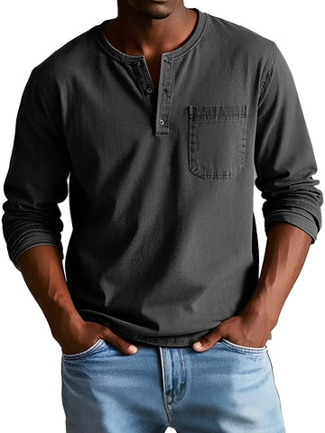 Steve - Camisa Casual de Manga Longa para Homens