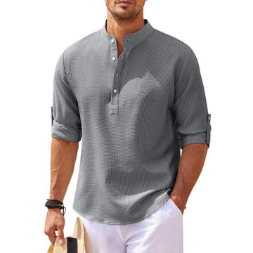 Cormac - Camisa fashion com meia-abertura