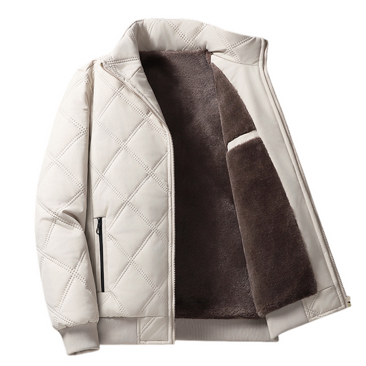 Declan - Elegant bomber jacket with fleece lining for men