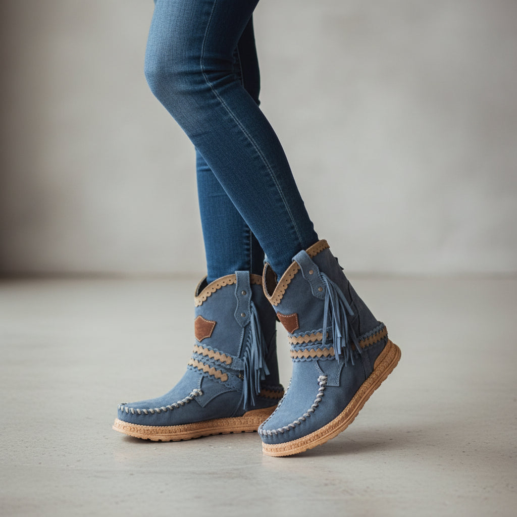 Brianna - Botas Boho Estilosas de Tornozelo