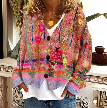 Daphné - Bequemer und bunter Pullover für Frauen