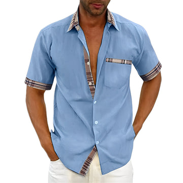 Marvin - Camisa Casual de Manga Curta para Homens