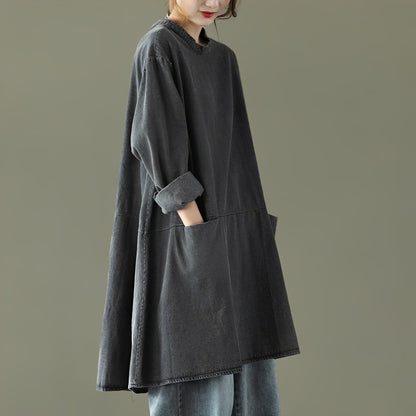 Julie - Loose long denim dress for women
