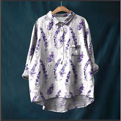 Garance - Classic long-sleeved blouse for woman