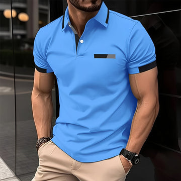 Julian - Polo estiloso e esportivo com gola de lapela para homens