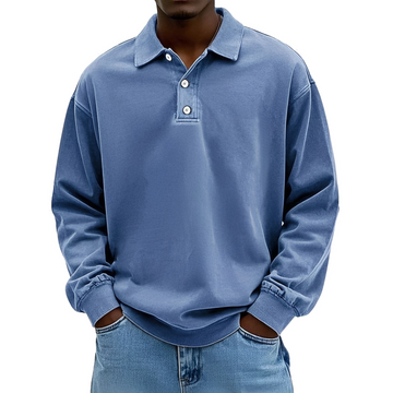 Caspian - Camisa polo de manga longa para homens