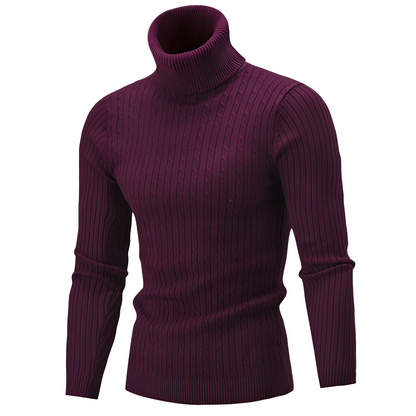 Patrick - Elegant Knitted Sweater with High Collar for Men