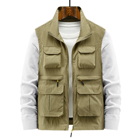 Kieron - Casual vest with several pockets for men
