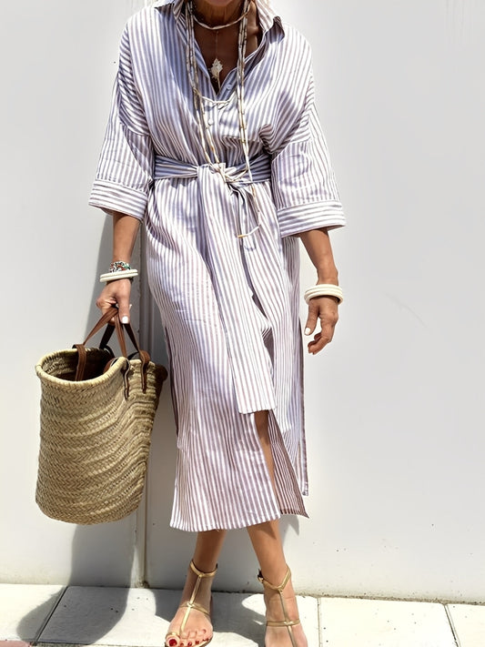 Amélie - Classic striped dress for women