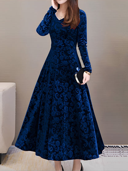 Arianna - Elegant evening gown with long sleeves for women