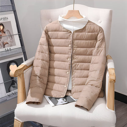 Ramona - Casual, leve jaqueta de penas para mulheres