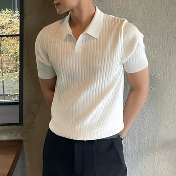 Melvin - Camisa polo casual de manga curta para homens