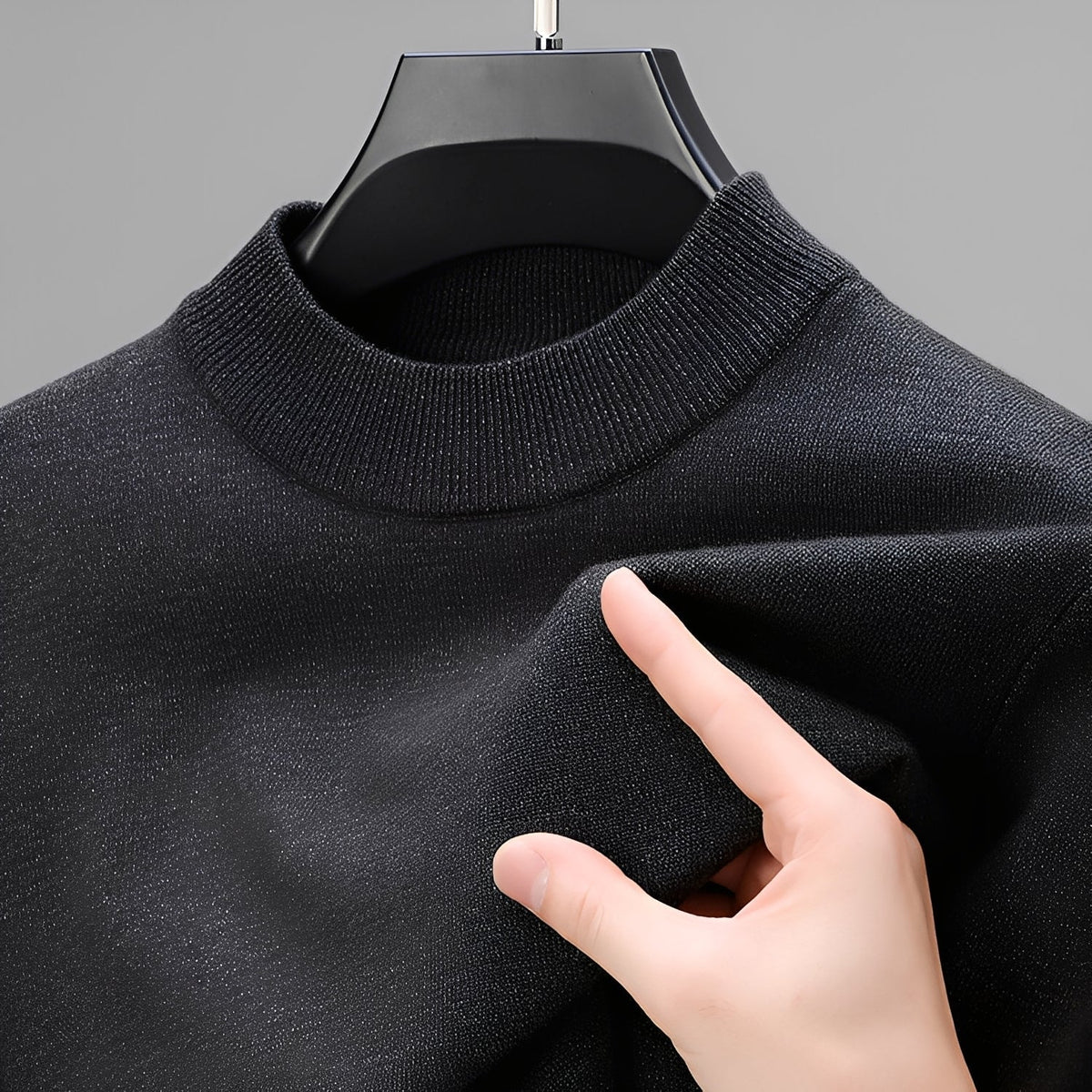 Davis – Elegante Sweater Masculino com Acabamento Inferior