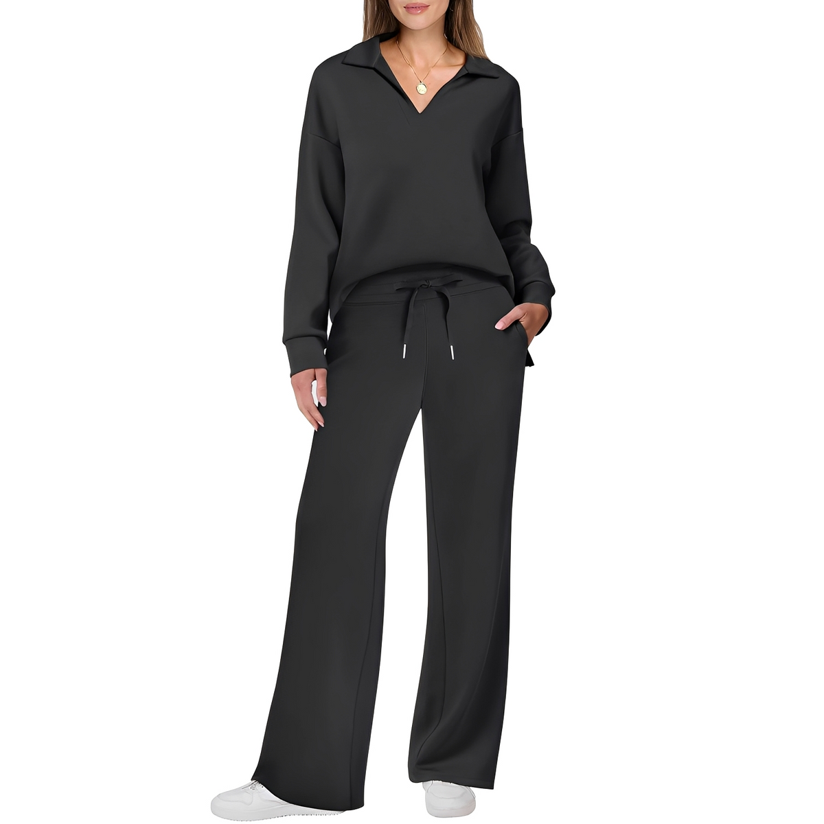 Justina - Conjunto Casual de Suéter e Calças para Mulheres