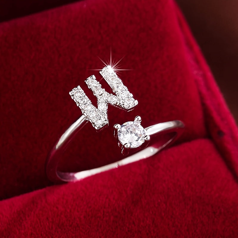 Nova – Bague aberta moderna com inicial