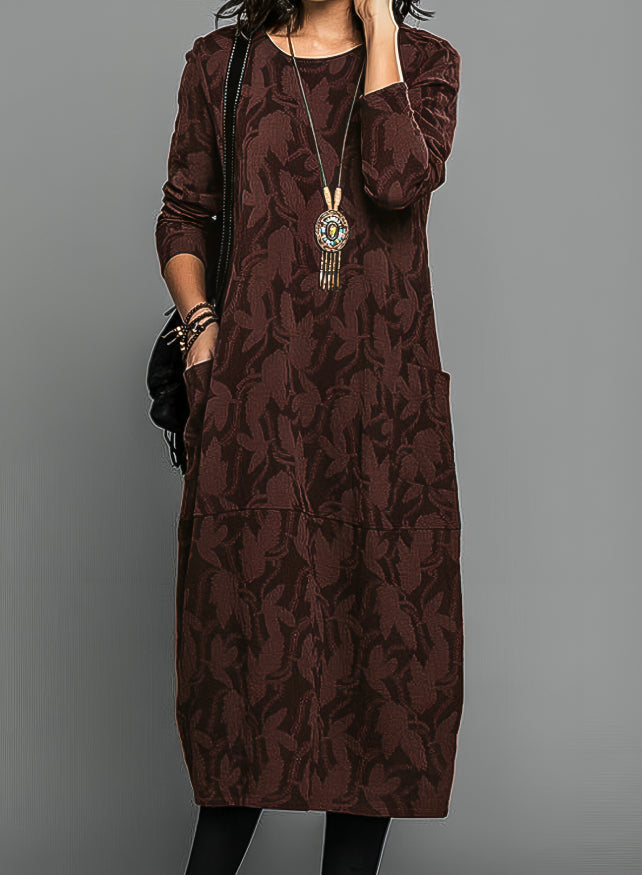 Alisha – Vestido de Manga Longa Estampado
