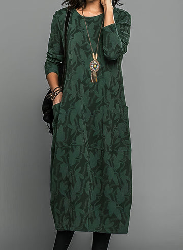 Alisha – Vestido de Manga Longa Estampado