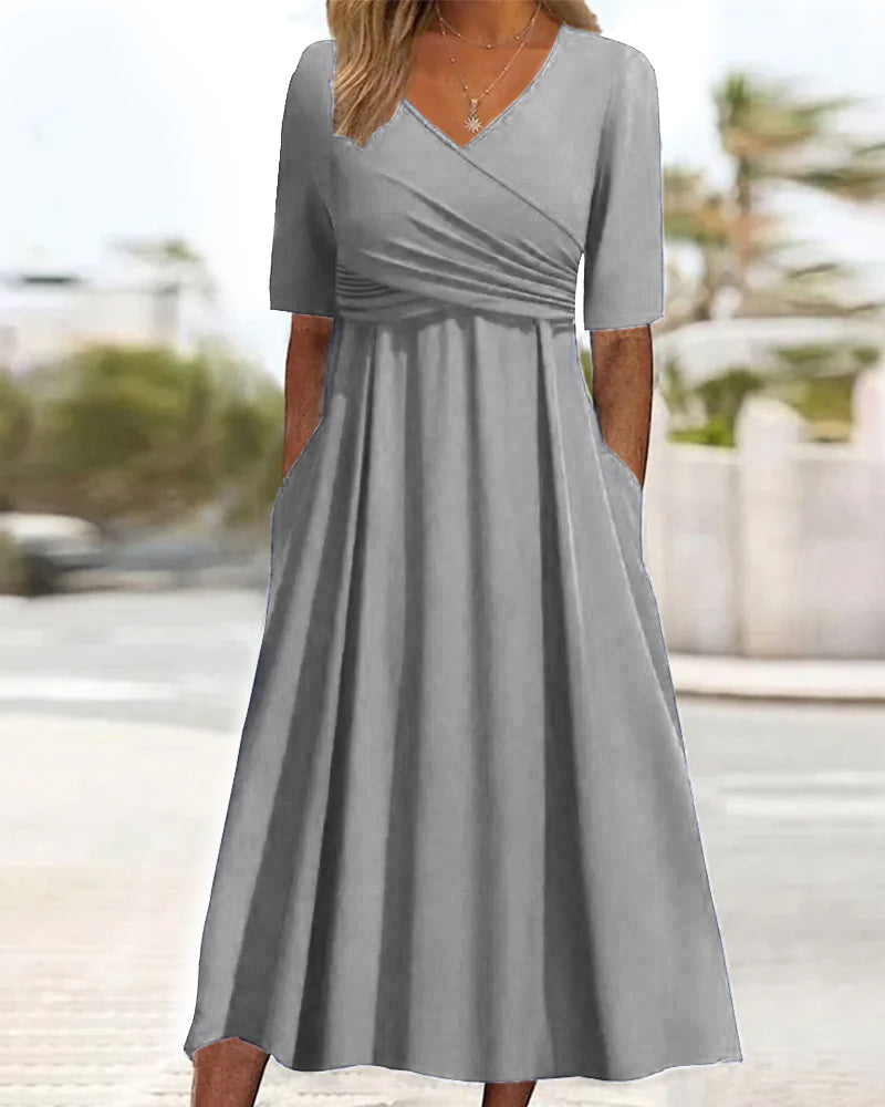 Carys - Wrap dress with short sleeves